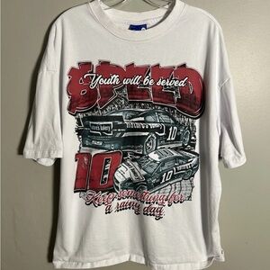 Y2K Danica Patrick NASCAR Natures Bakery #10 White T-Shirt Size XL. Stewart-Haas